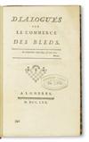 ECONOMICS GALIANI, FERDINANDO. Dialogues sur le Commerce des Bleds. 1770